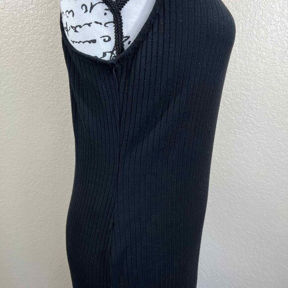 Forever 21+ black sleeveless turtleneck ribbed dress size 1X goth academia - Picture 7 of 13